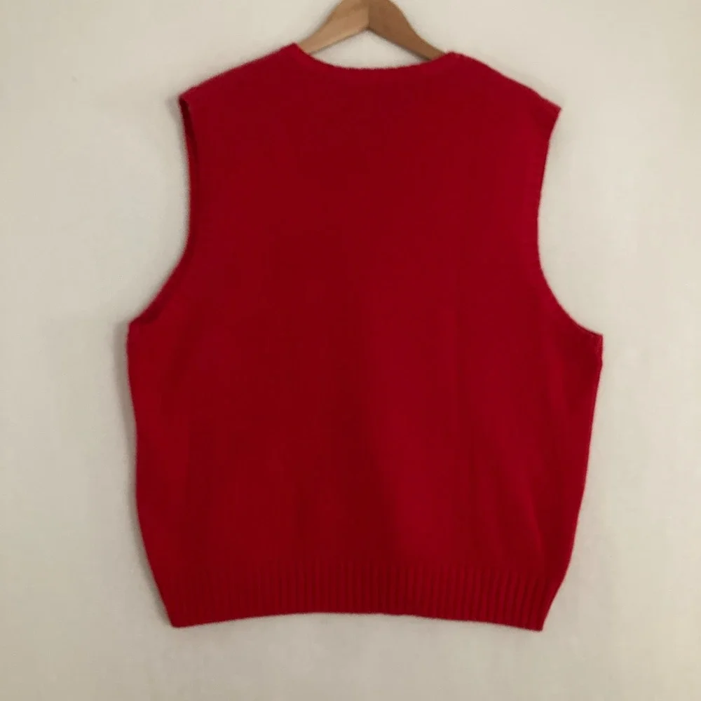 Vtg Polo Jean Ralph Lauren Knit Sweater Vest Men XL Golf Preppy Ivy Academia Y2K